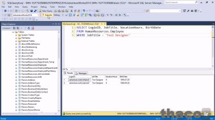 Filtering results with a WHERE clause