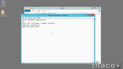 Using the SQL Server Course exercise files