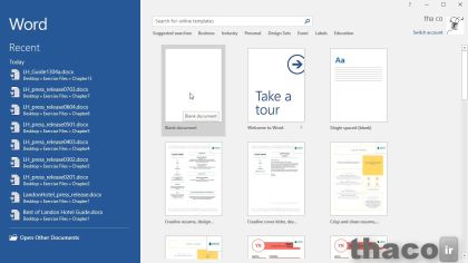 Launching Word and touring the interface