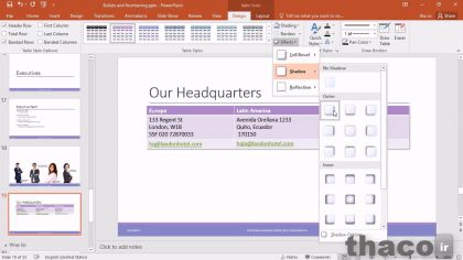 Creating and formatting tables