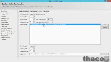 Advanced installation options in SQL Server