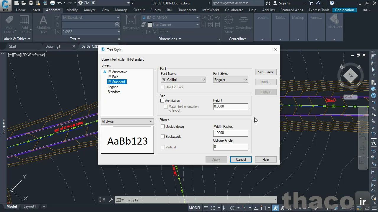 Ribbons knowledge in AutoCAD Civil 3d