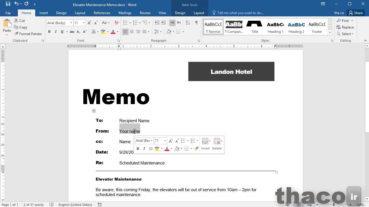 Saving documents in Microsoft Word