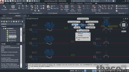 Aligning components in AutoCAD Electrical