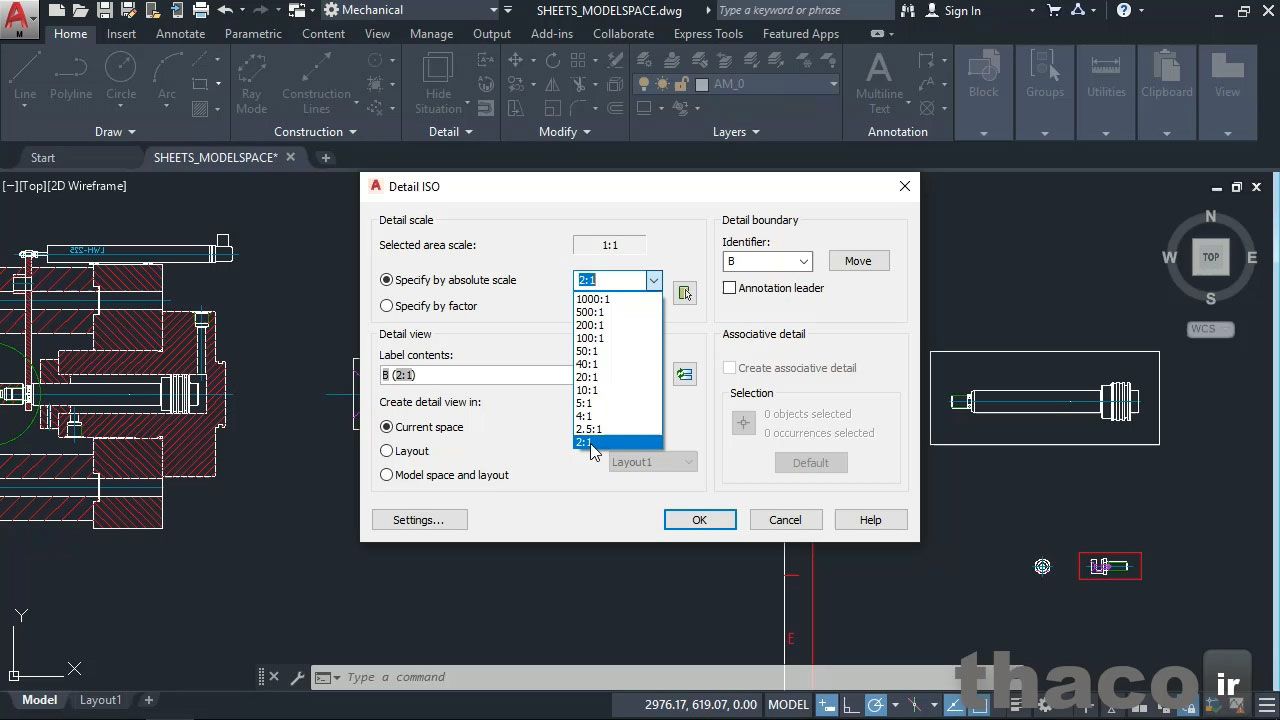 Using drawing sheets in model space