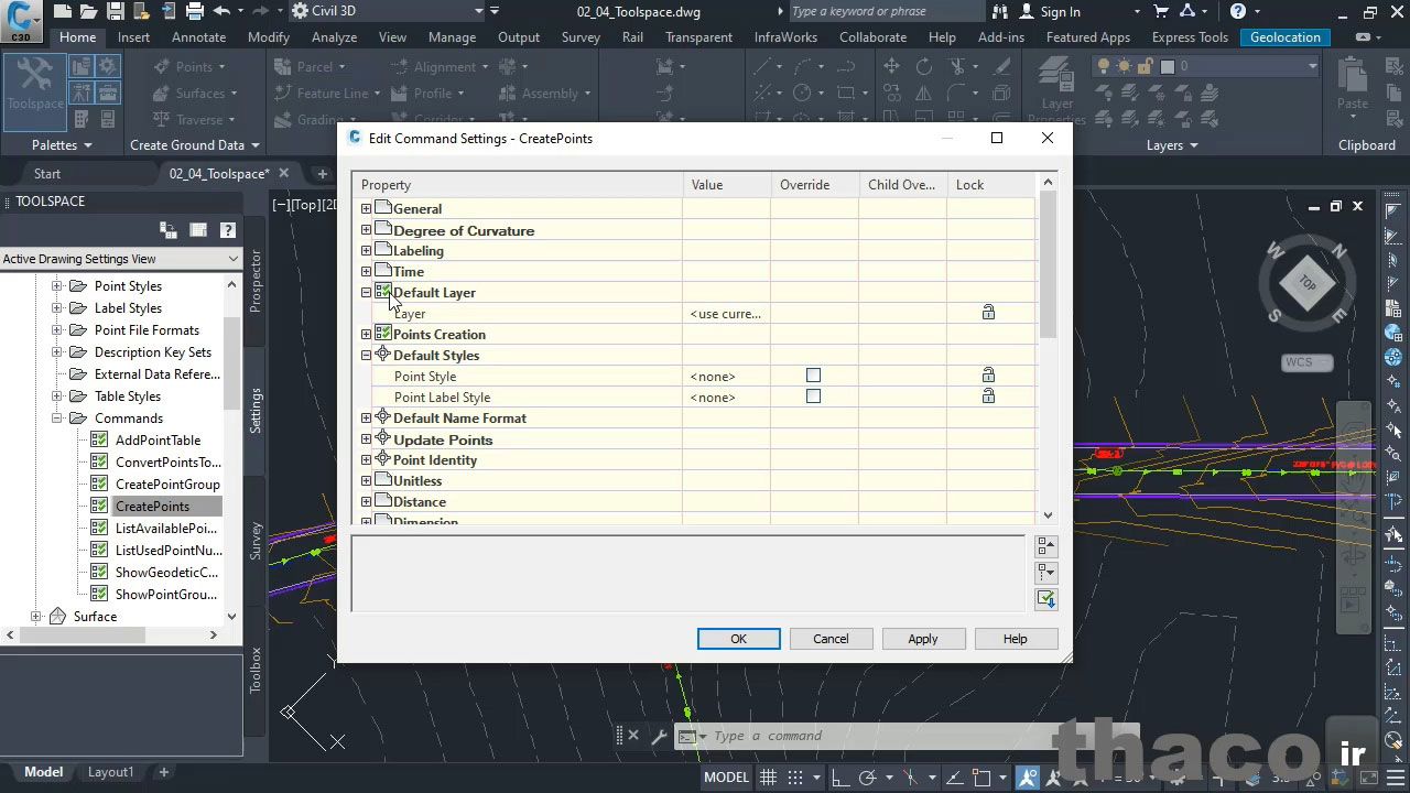 Civil3D Settings Hierarchy