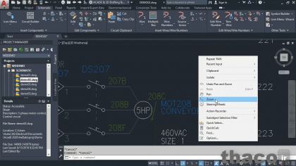 Using the mouse in AutoCAD Electrical