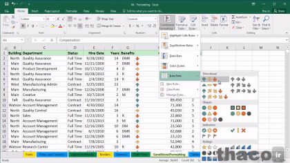 using conditional formatting