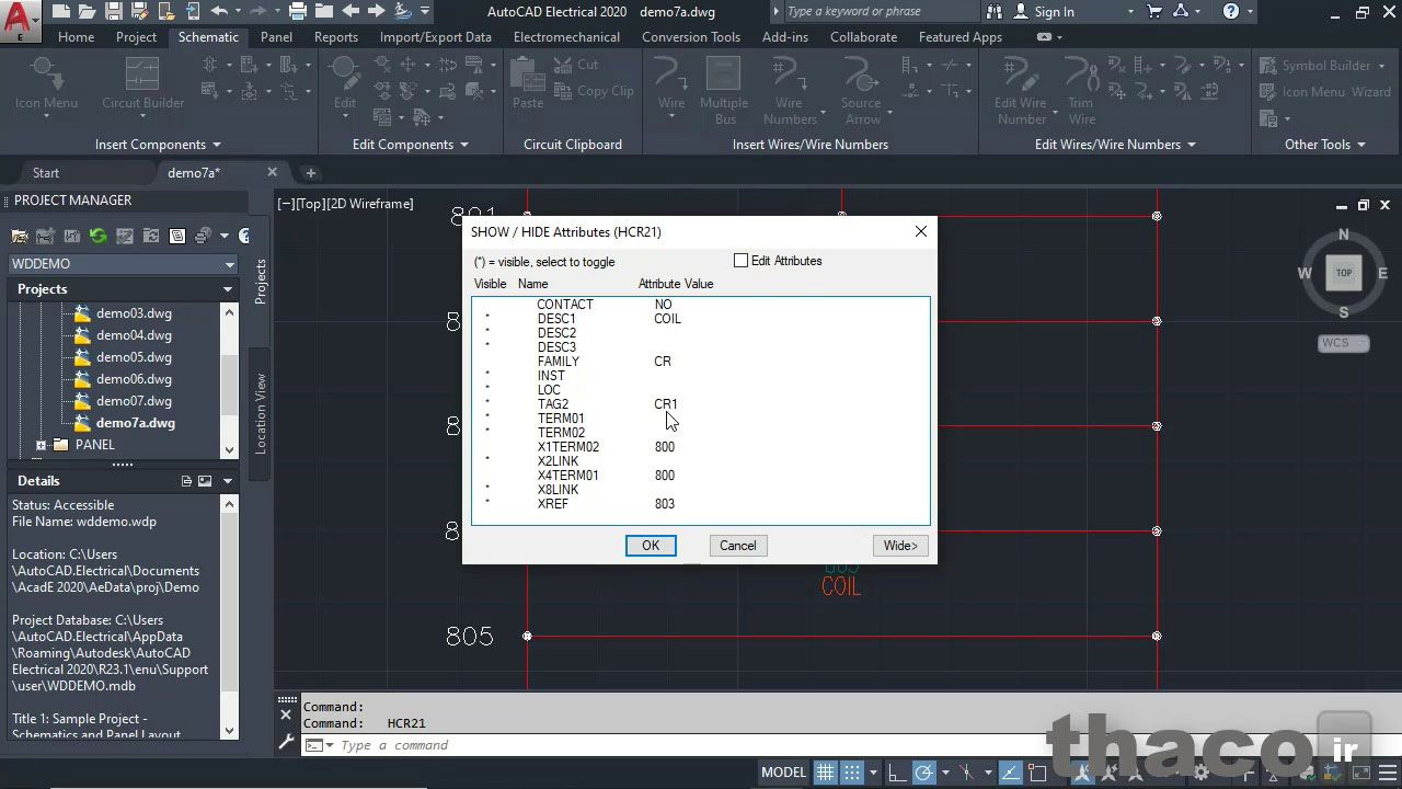 Parent and child components in AutoCAD Electrical