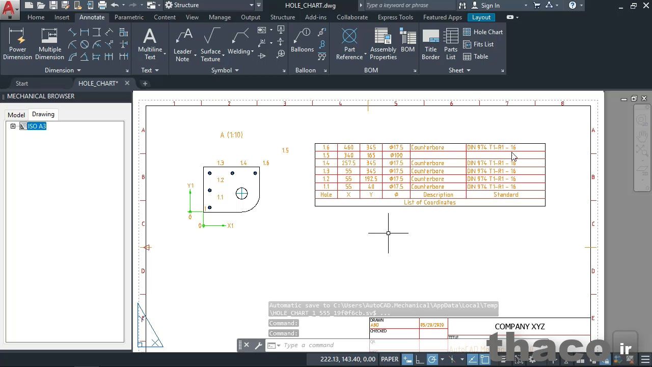 Adding hole charts and fits lists