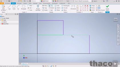 Extend and trim sketch geometry