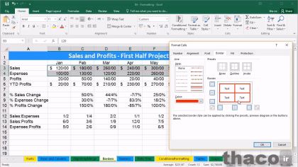 designing borders in Excel