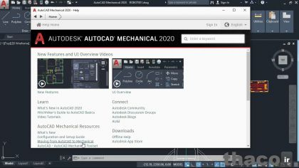 Accessing help in AutoCAD mechanical