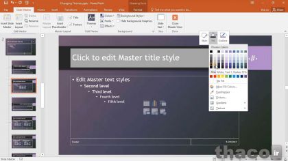 Controlling the look of your presentation with slide masters