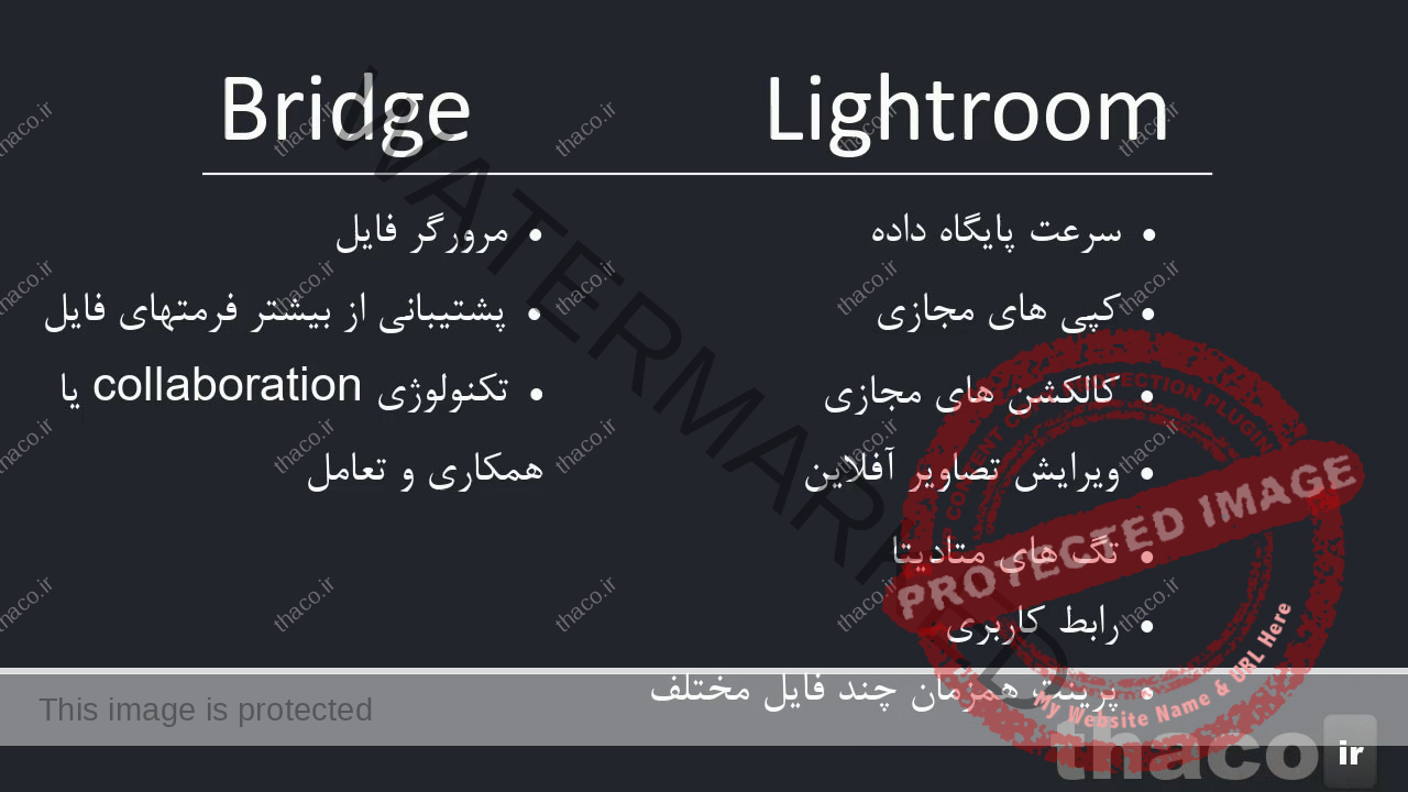مقایسه Adobe Bridge و Adobe Lightroom