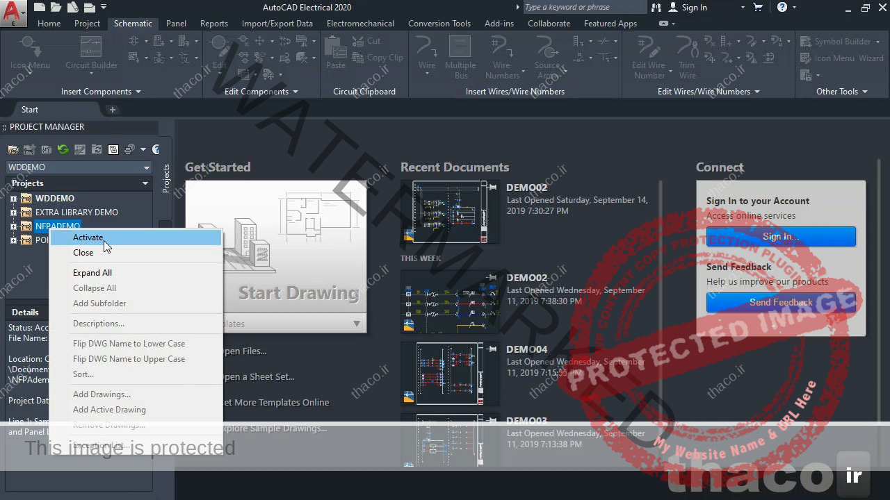 active autocad electrical project