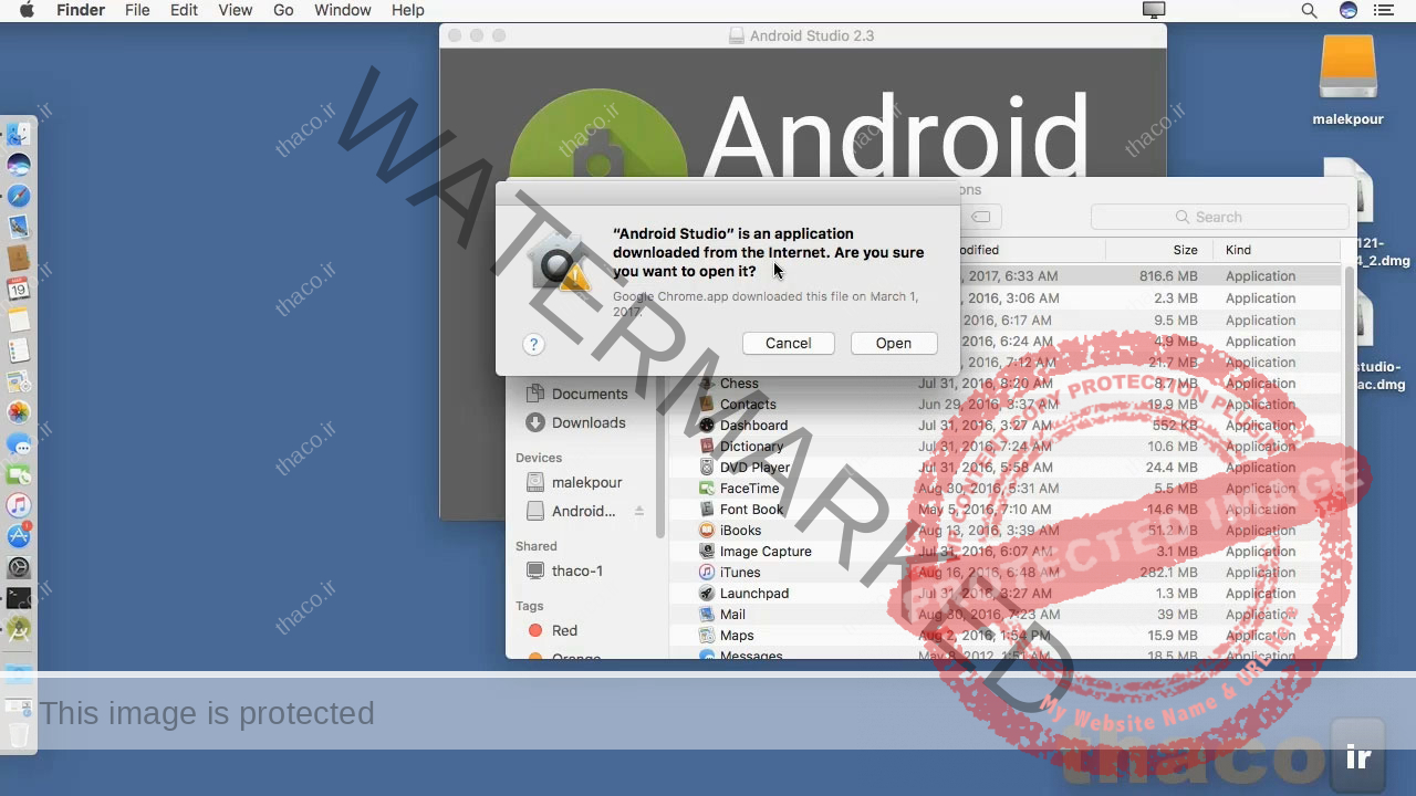install android studio on macOS