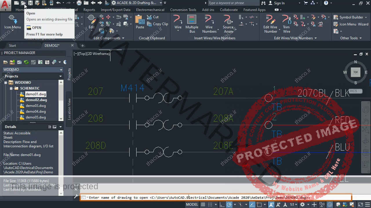 open autocad drawing