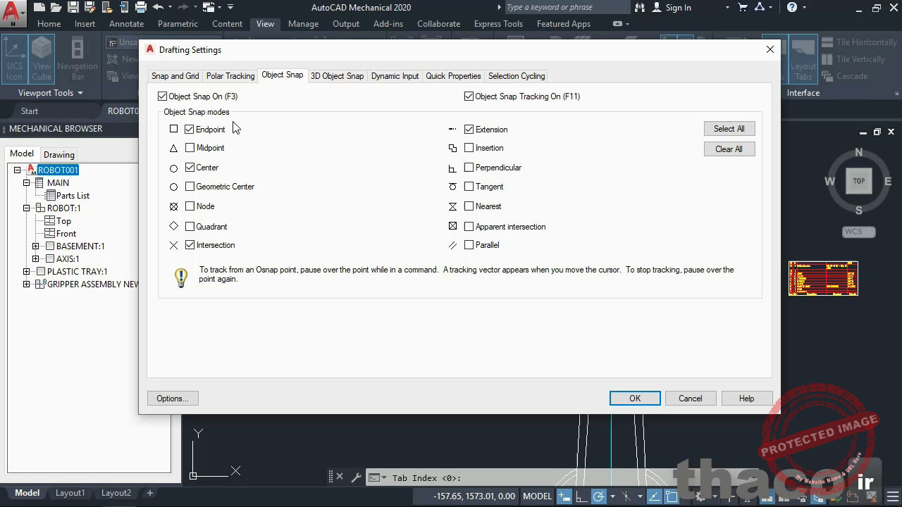 Drafting Settings dialog box