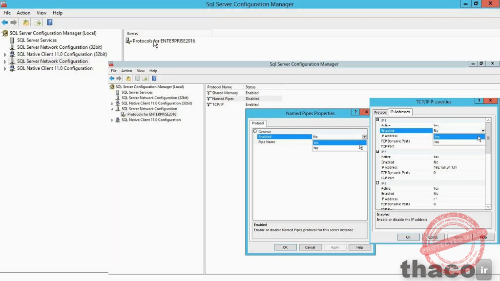 کار با SQL Server Configuration Manager - طهاکو