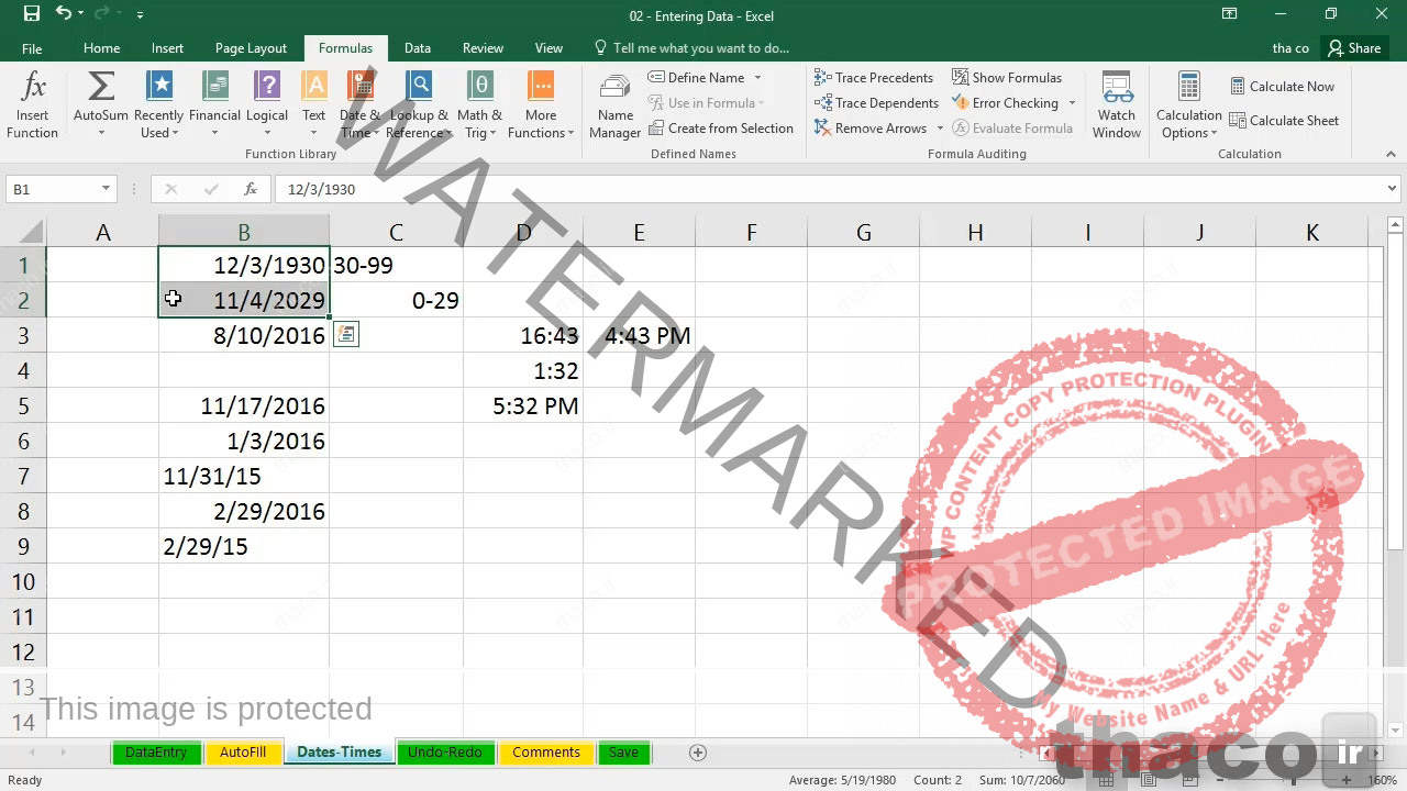 tips & tricks date and time excel