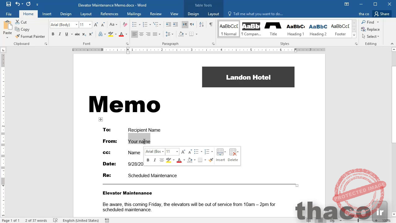 Saving documents in Microsoft Word