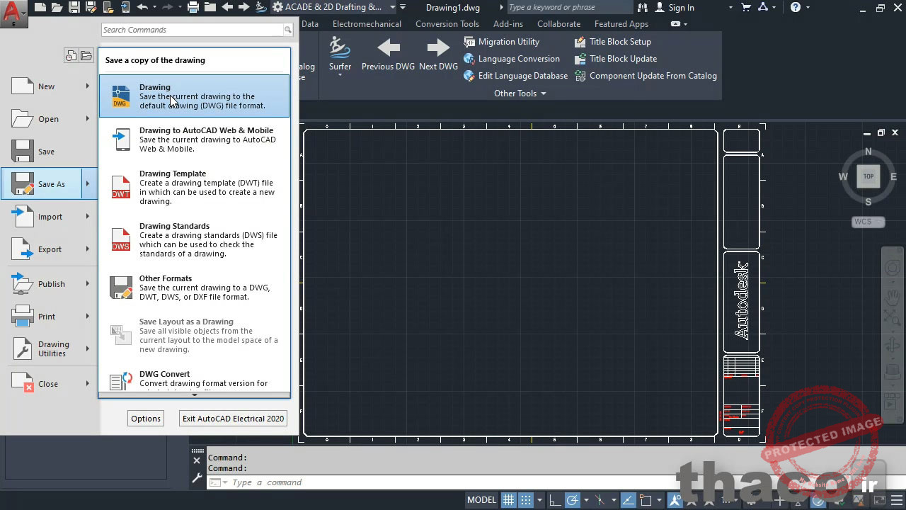Adding a drawing to a project file