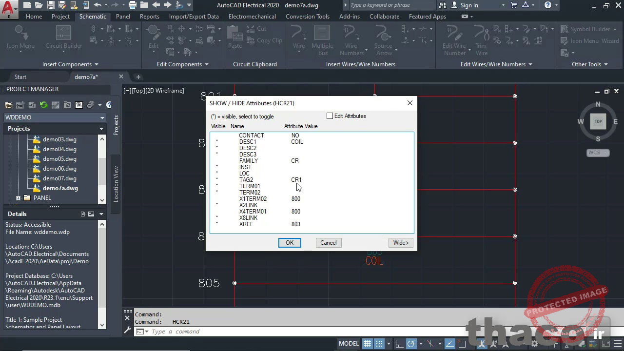 Parent and child components in AutoCAD Electrical