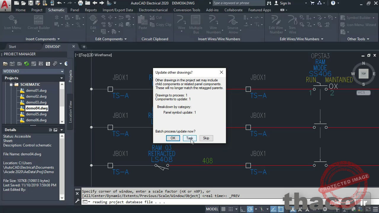 Editing components in AutoCAD Electrical