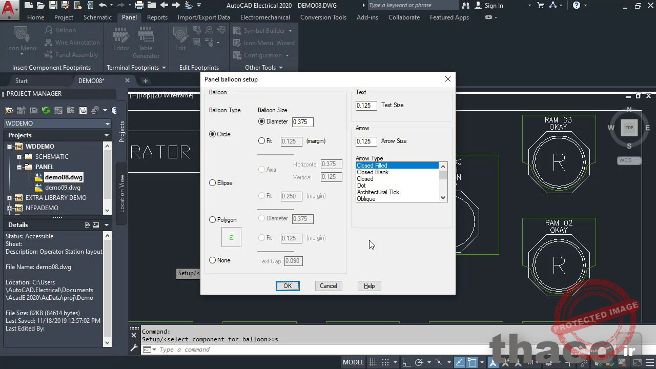 Adding balloons to panels