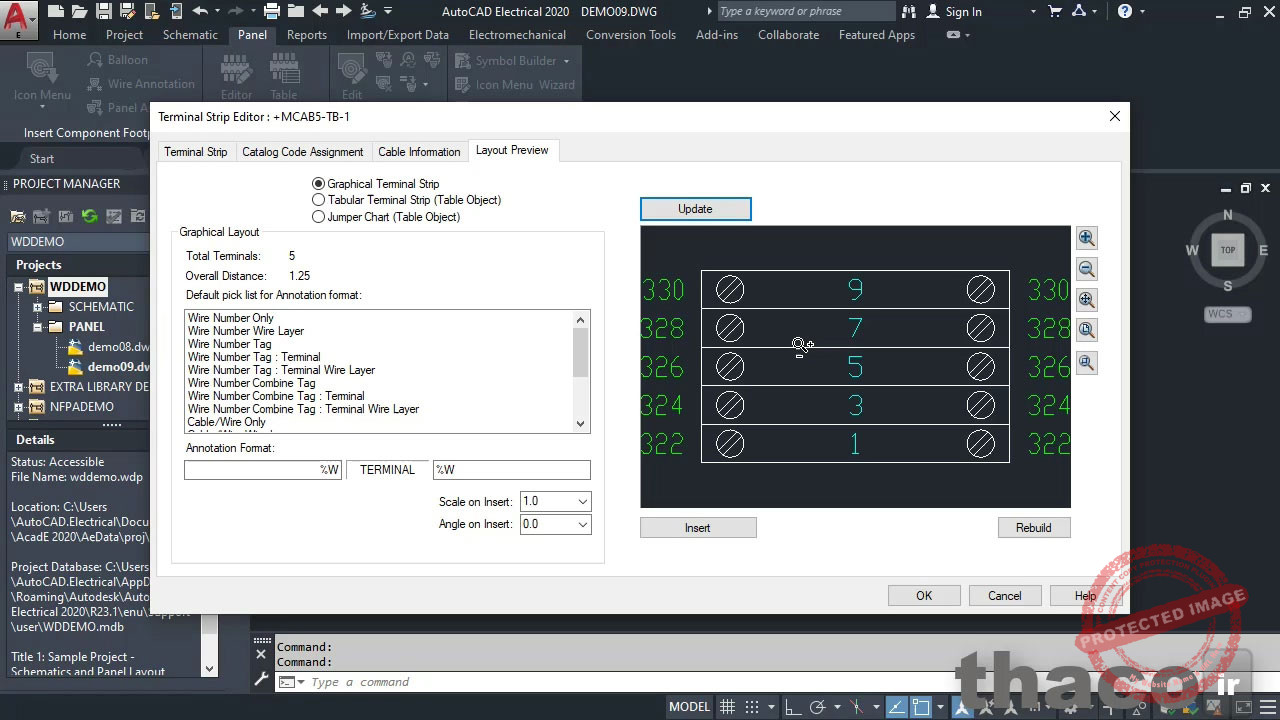 Using the Terminal Strip Editor