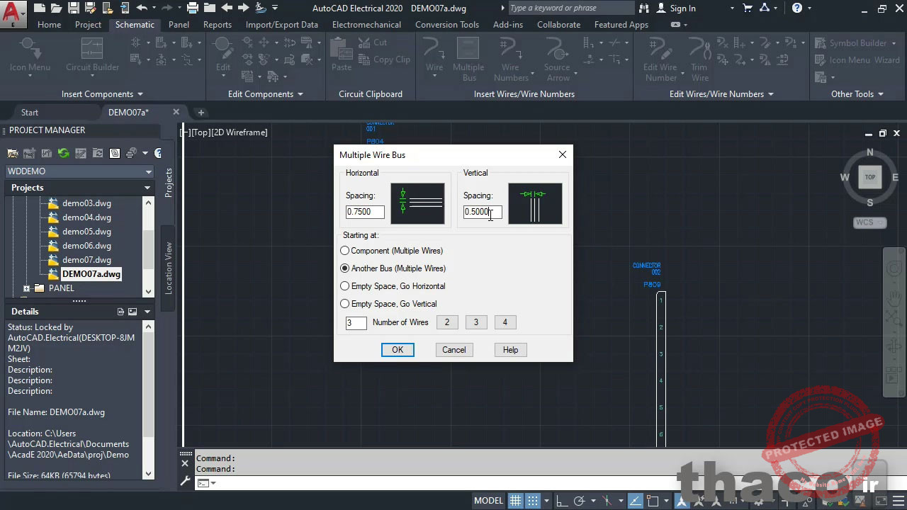 using and inserting multiple wires