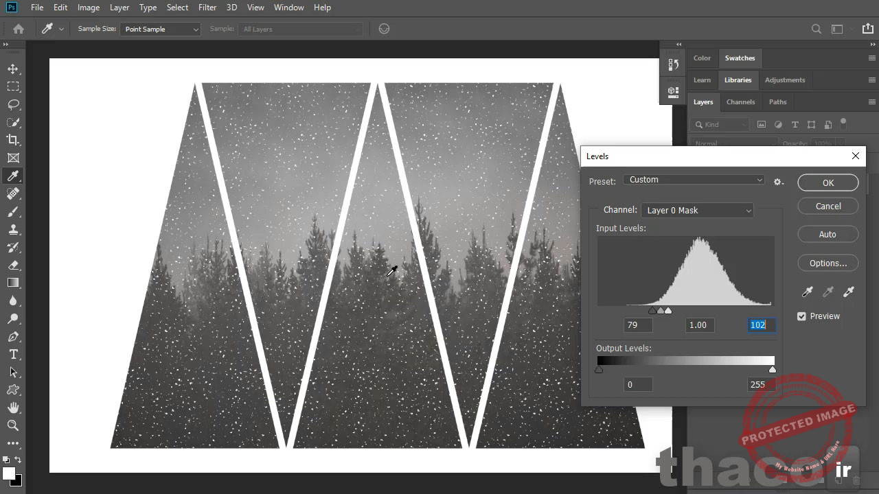 Using shapes as vector masks