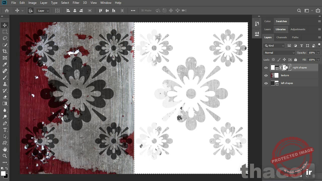 Adding texture to a shape