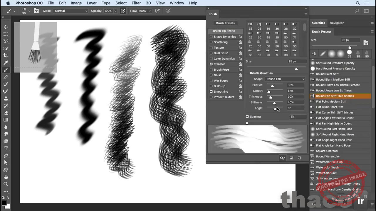 Natural media brushes