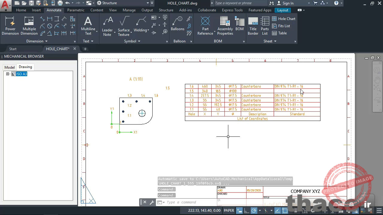 Adding hole charts and fits lists