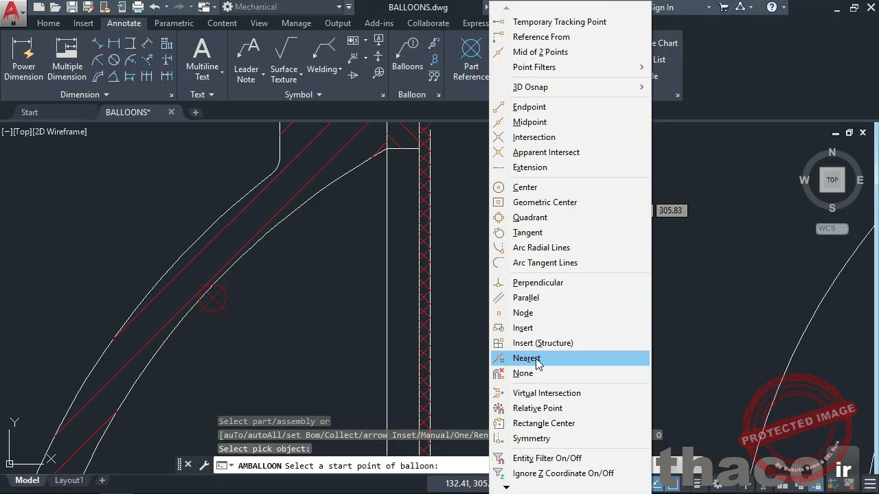 Adding balloons to assembly drawings