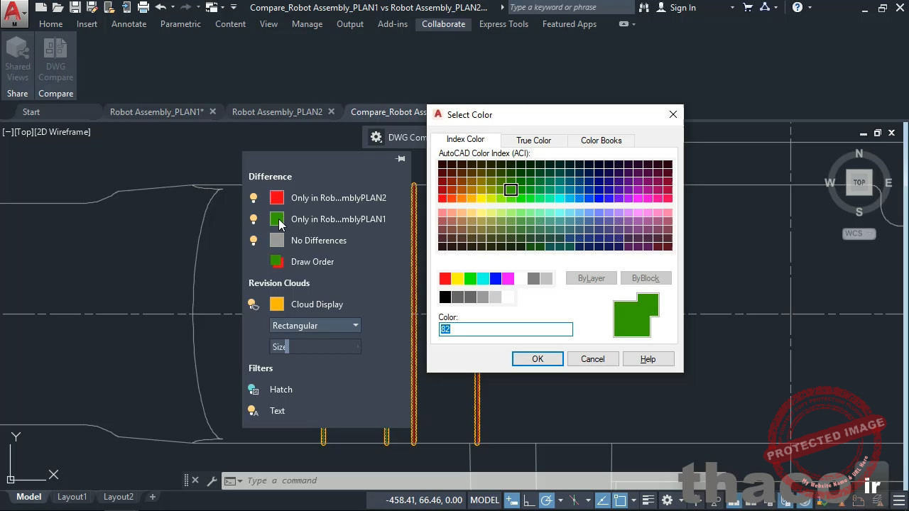 Viewing results in Drawing Comparison