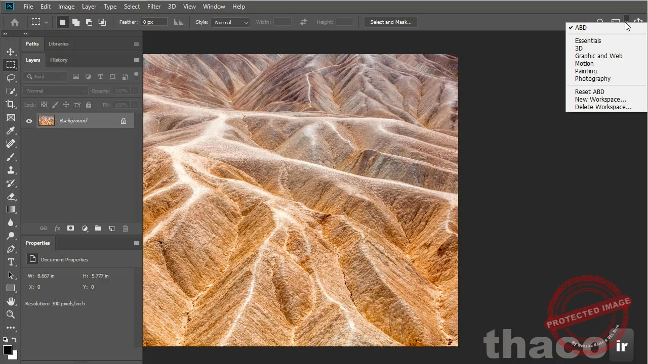 Switching and saving workspaces