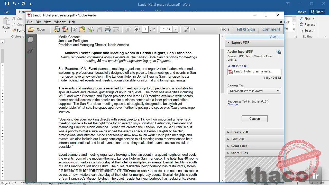 Opening and editing PDF documents