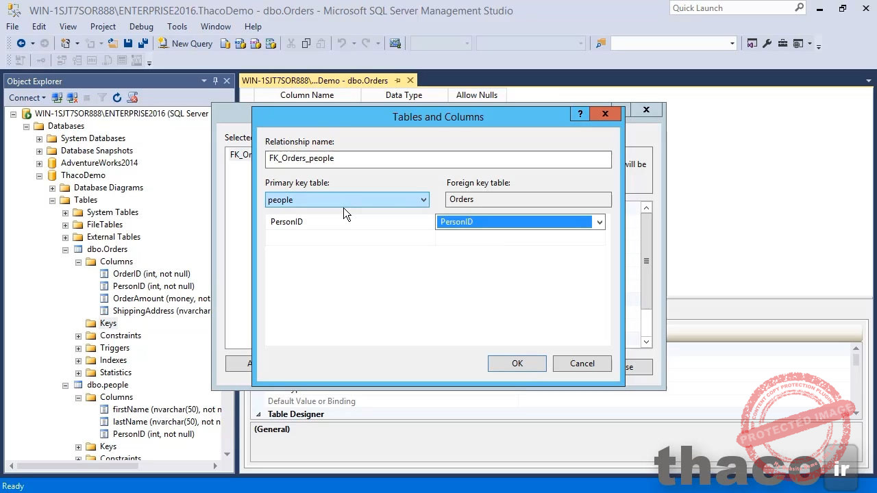 creating relationships between tables