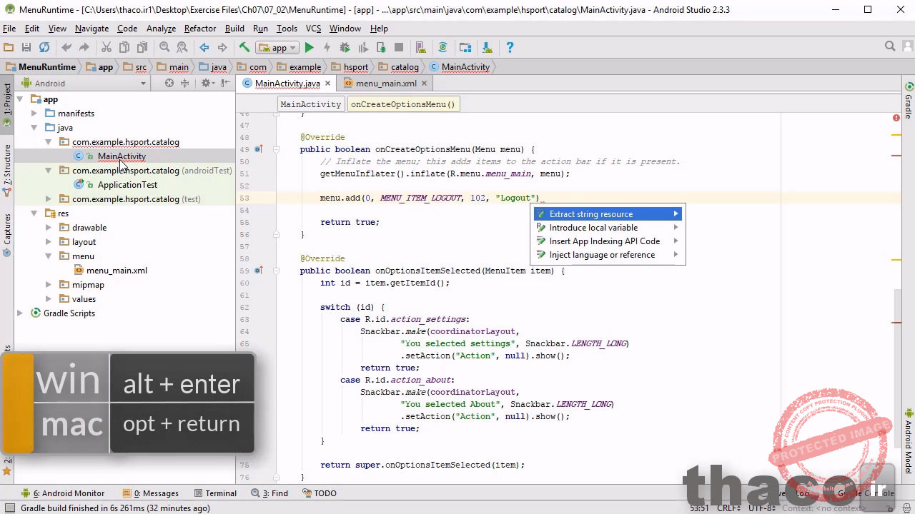 Add items to a menu at runtime