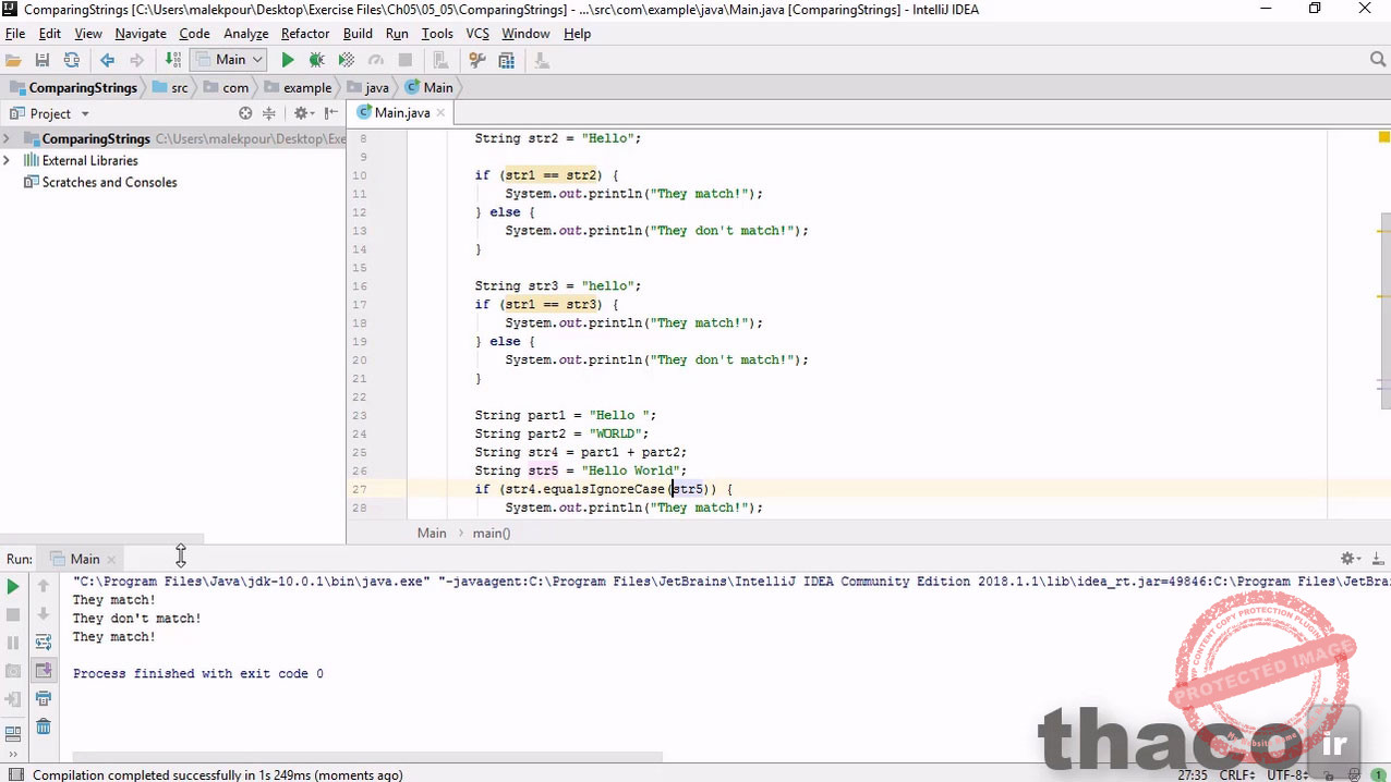 Comparing string values