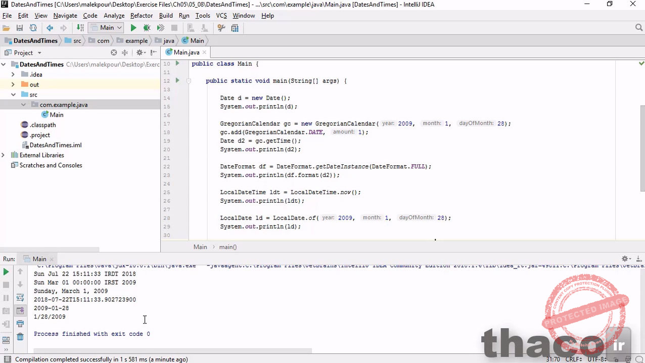 Working with dates and times