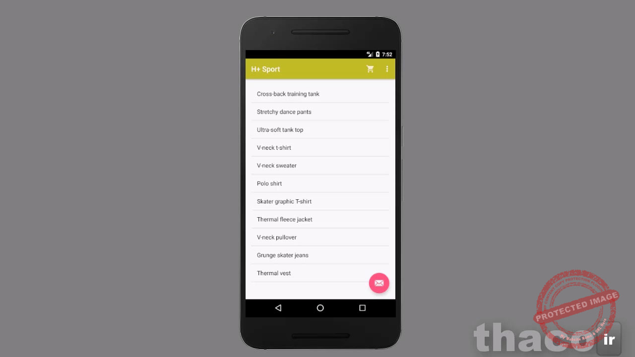 Display an array of data in a list