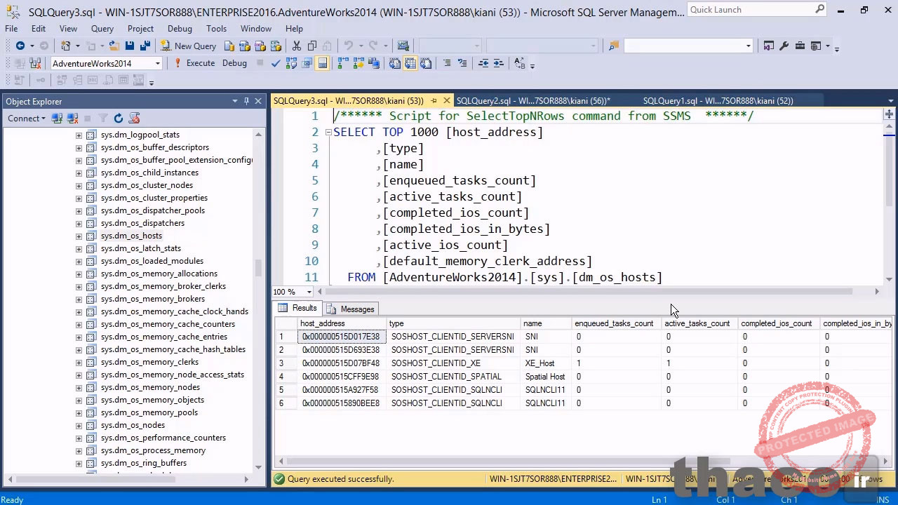 Understanding dynamic management views