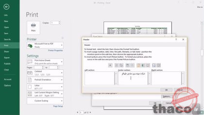 Working with Page Setup and printing controls