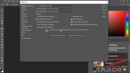 Opening documents in Photoshop
