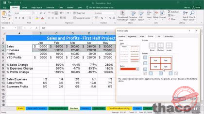 designing borders in Excel