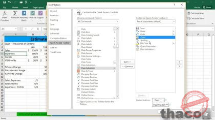 Using the Quick Access Toolbar in Excel
